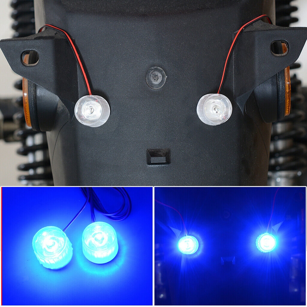 2pcs 2 Mode Red+Blue Emergency Flashing Strobe LED Safety Warning Foglight