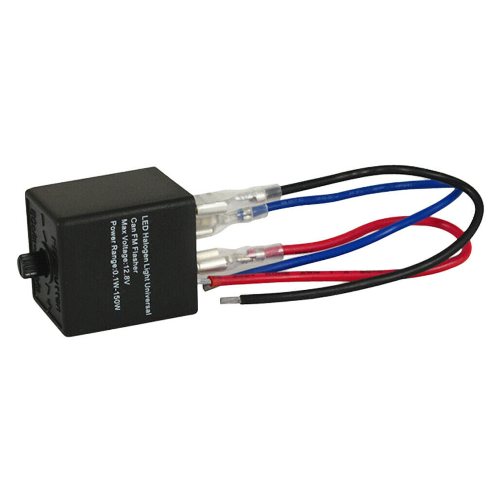12V 24V 3 Pin Motorcycle Blinker Adjustable LED Flasher Relay Turn Signal