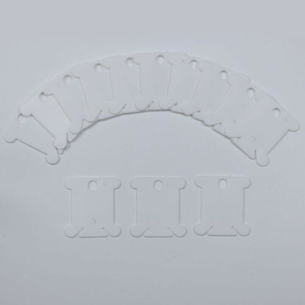 120x Plastic Bobbins Embroidery Floss Storage Cross Stitch Thread Holder White
