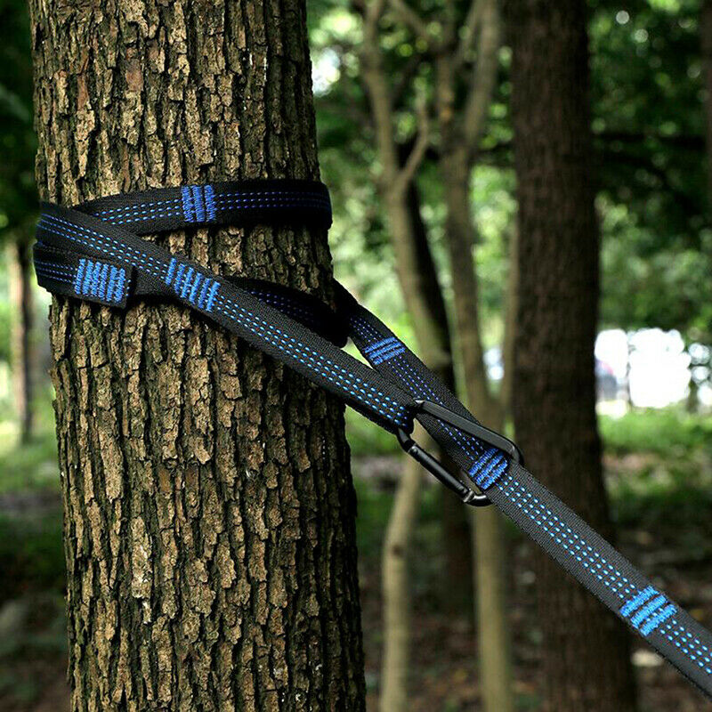 2Pcs Heavy Duty Hammock Strap Tree Hanging Belt Outdoor Camping ClotheslineYXDD