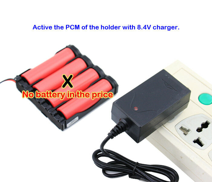 Protected Holder Case for 2S2P 7.4V 4x18650 Li-ion Battery Charge or Discharge