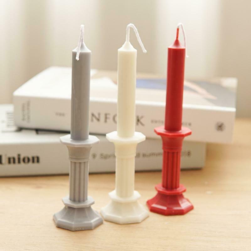 Plastic Candle Mold Octagonal Shape Scented Candle Candlestick Mould DIY Making
