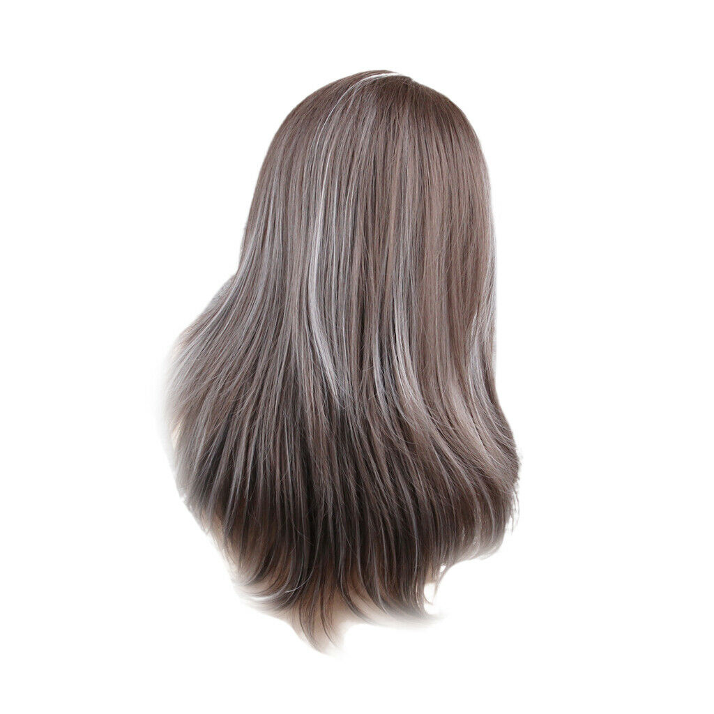 Long Synthetic Hair Wigs Ombre Blend Hairpieces Curly Wavy Heat Resistant