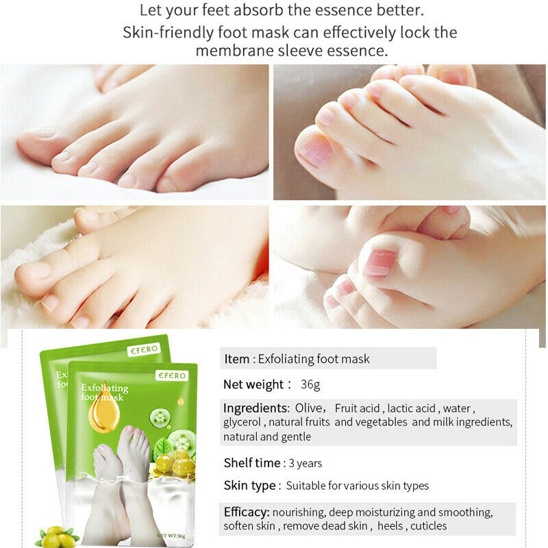 3 Pair Exfoliating Scrub Foot Care Peeling Sock Baby Soft Feet Removes Dead Skin