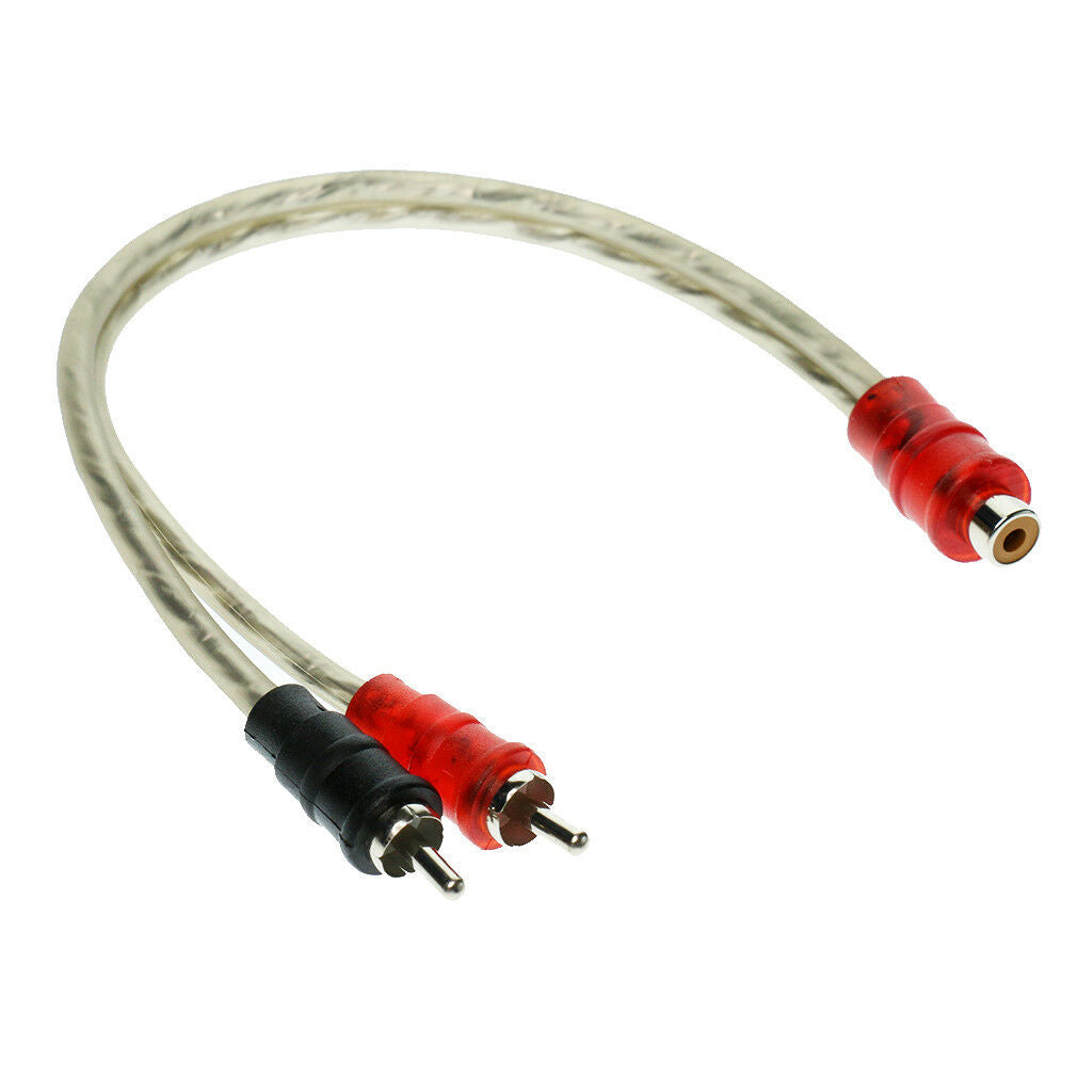 Car Vehicle Stereo Audio Cable Aux Cord 1 Male to 2 Female Conversion Kit