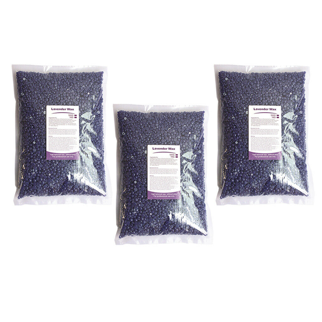 Pack of 3 Large Hard Wax Beans Hair Removal Depilatory for Face Bikini