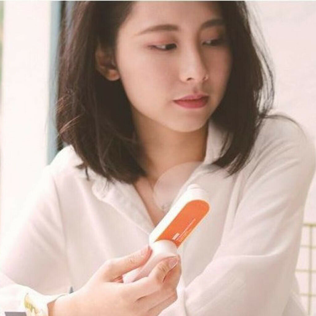 Summer Handheld Mini Folding Fan USB Rechargeable Small Personal Fan Orange