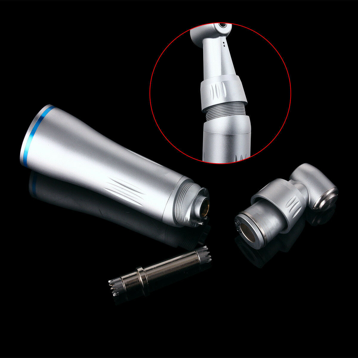 Dental Contra Angle Low Speed Handpiece Inner Water Spray Push Button AZDENT