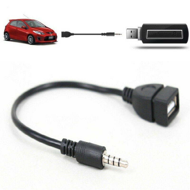 3.5mm Male Plug Jack To USB 2.0 Female Car Stereo Audio Adapter Converte.l8