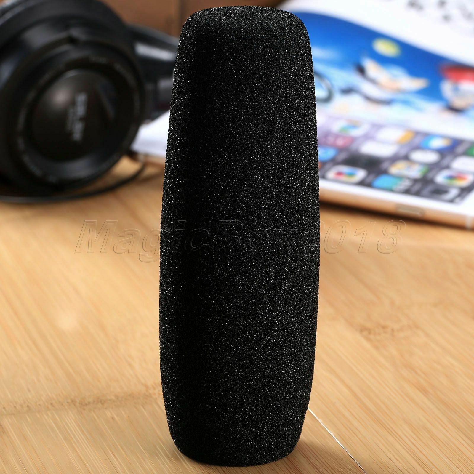 4.9" 12.5cm Microphone Windscreen Windshield Foam Sponge Mic Cover Black New