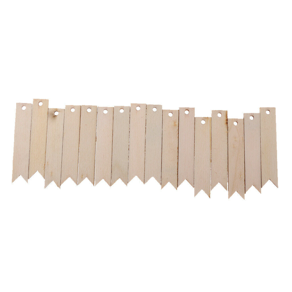 100 Pieces Wooden Tags Wooden Hanging Decoration for Wedding Decor DIY Craft