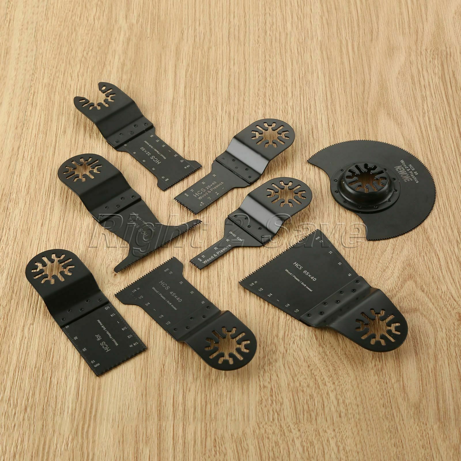 8pcs Mix Pro E-cut Segment Saw Blade Kit Oscillating Tool For Fein Bosch Makita