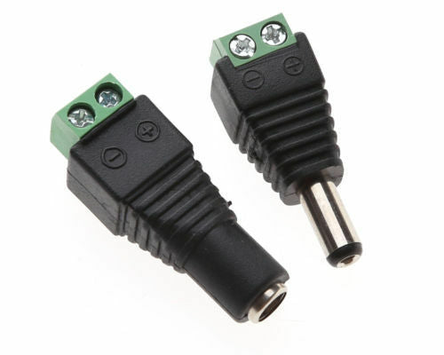10X 12V Male + Female 2.1x5.5mm DC Power Plug Jack Adapter Connector for C.l8