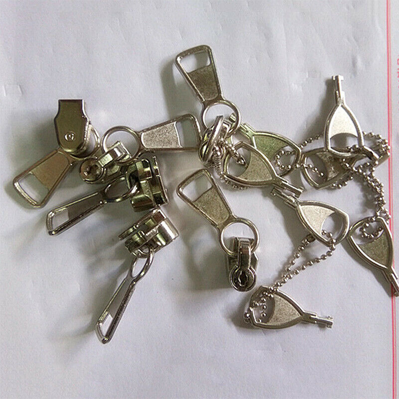 3Pcs 5# Nylon Coil Zipper Pull Head Key Lock Slider Locking Tailor DIY Supplies