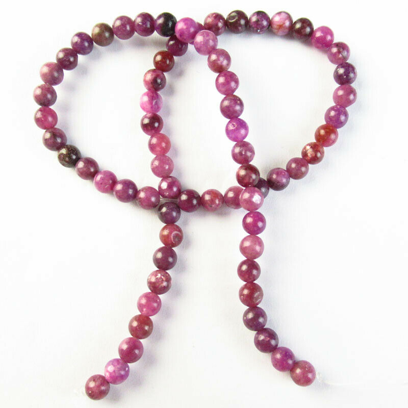 One Strand 6mm Natural Purple Lepidolite Round Ball Loose Bead 15.5 inch A-320TZ