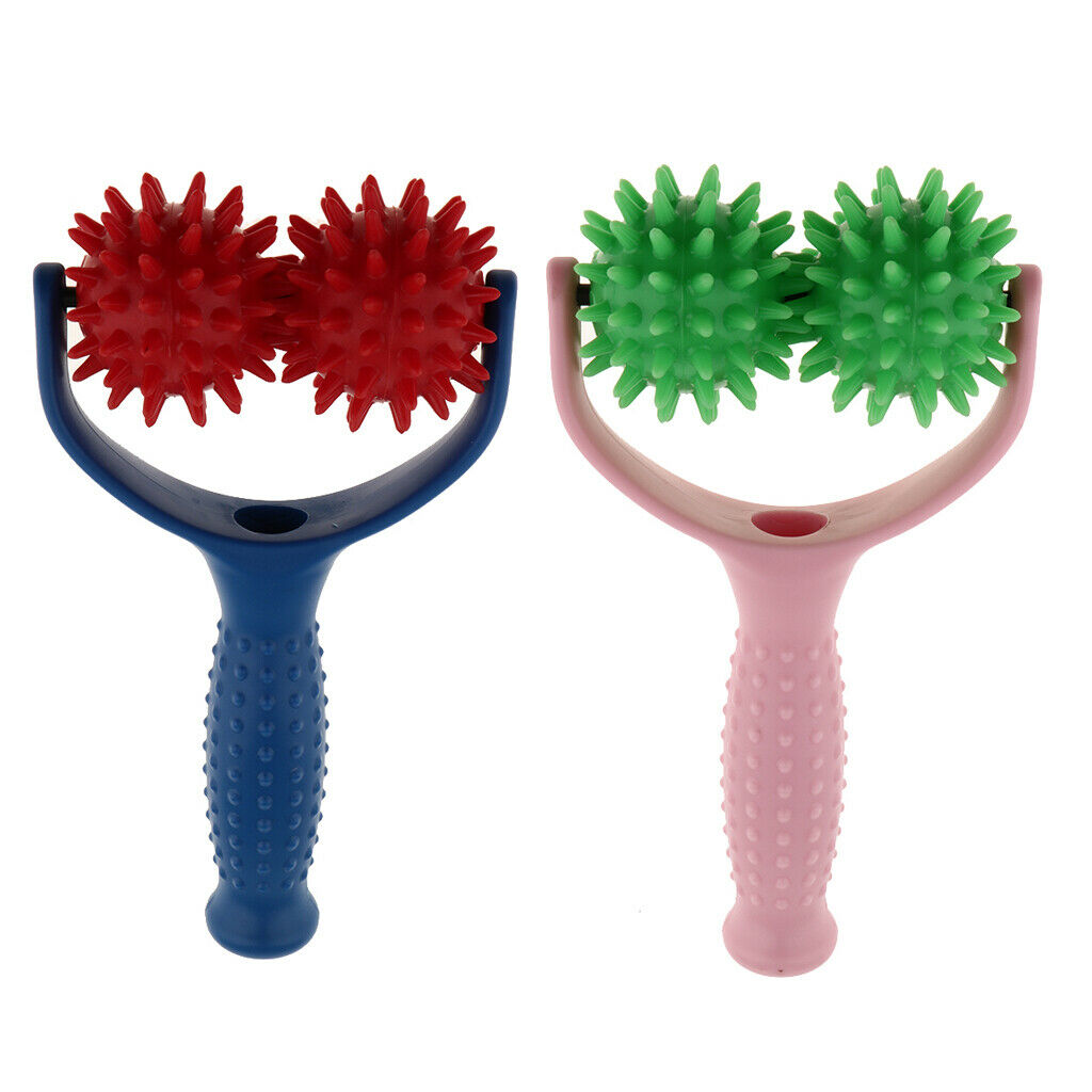 2 Pieces Acupuncture Spiky Massage Ball Shoulder Muscle Massager Tools
