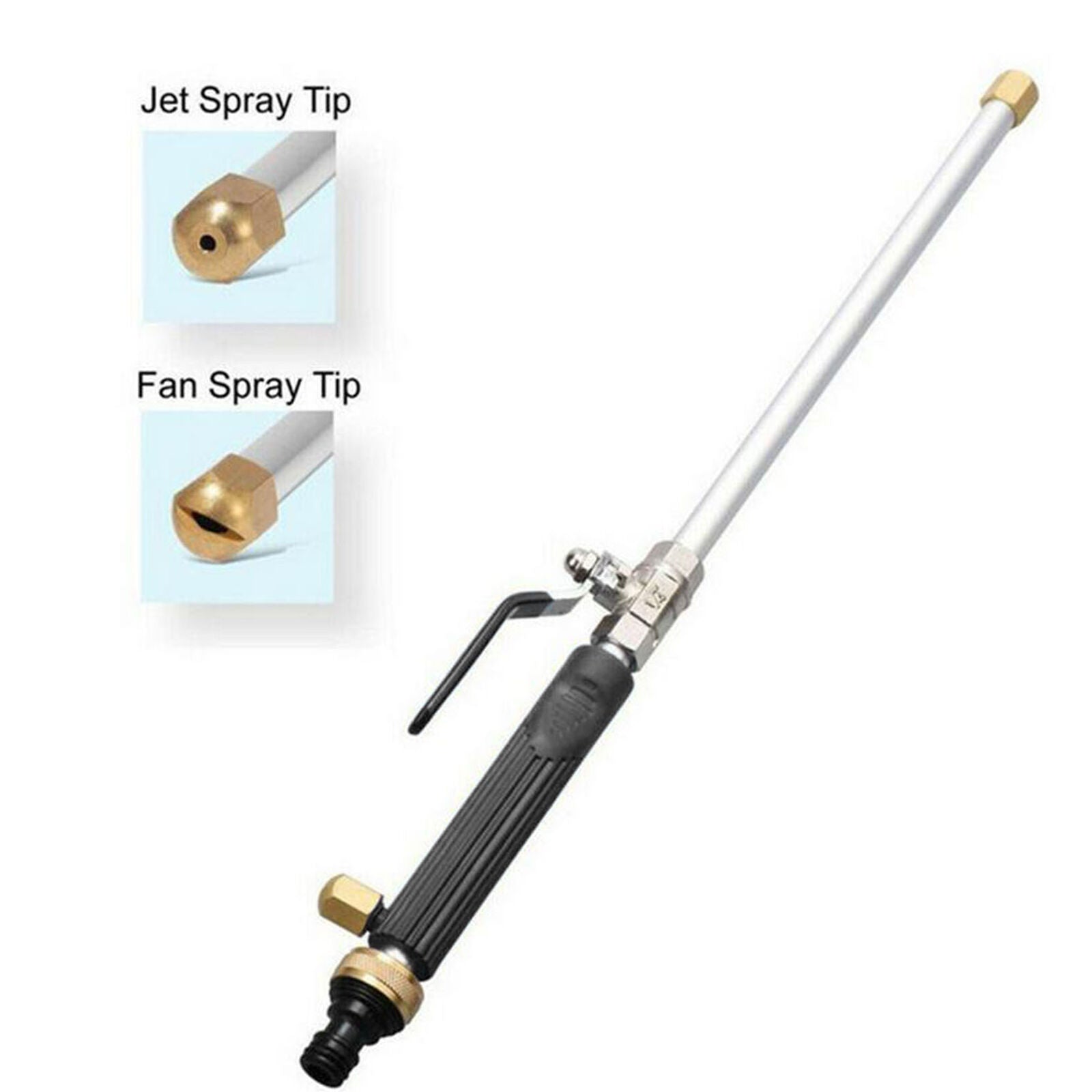 High Pressure Water Spray Gun Brass Nozzle Garden Hose Pipe Car Wash Washing