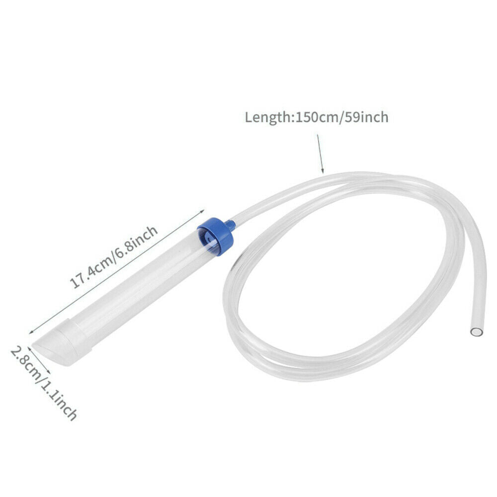 Aquarium Water Change Pump Syphon Gravel Sand Cleaner Fish Tank Siphon Tube