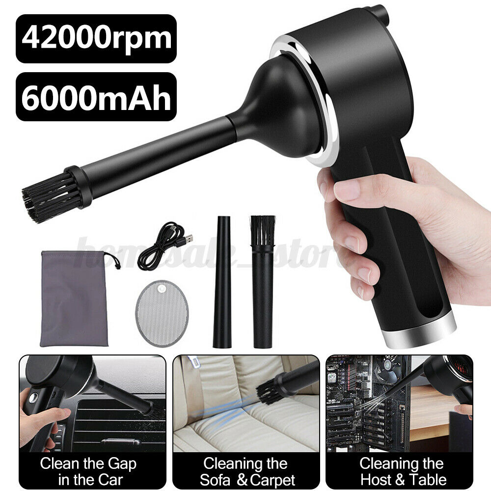 42000RPM Cordless Air Duster For Computer Cleaning Replaces Compressed Spray Gas