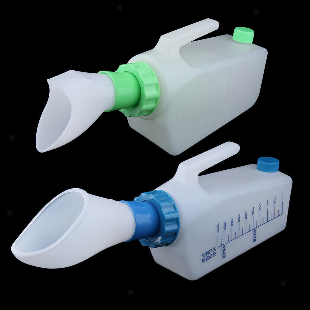 2X Elderly Patient Female Urinal Bottle Pee Bottles Night Drainage Container