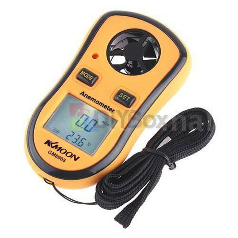 Portable LCD Digital Anemometer Wind Speed Meter Gauge Measure Temperature C/F