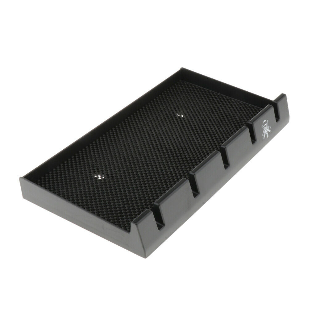 2 Packs Station Hair Clipper Cutter Tray Brushes Rack Black w/ Suction Cup