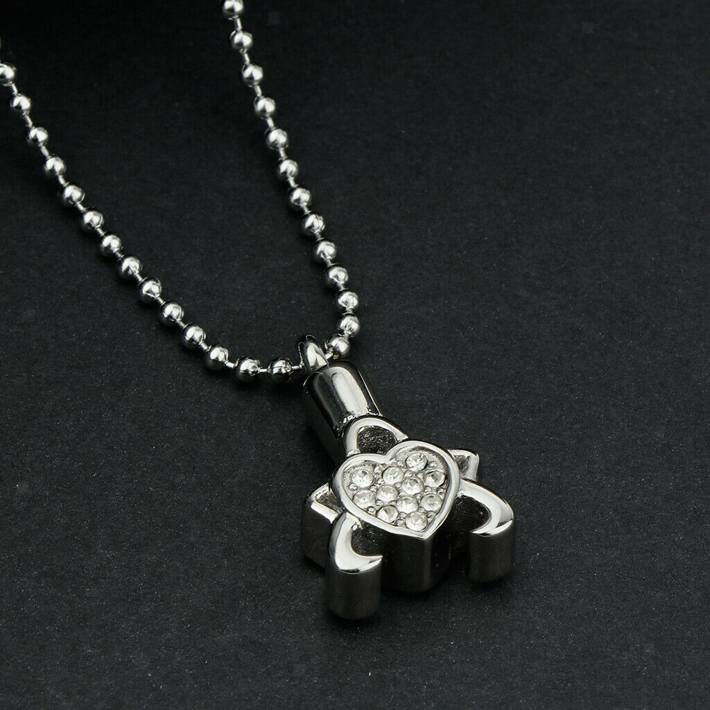 Stainless Steel Urn Pendant Necklace Cremation Jewelry Ashes Keepsake 7