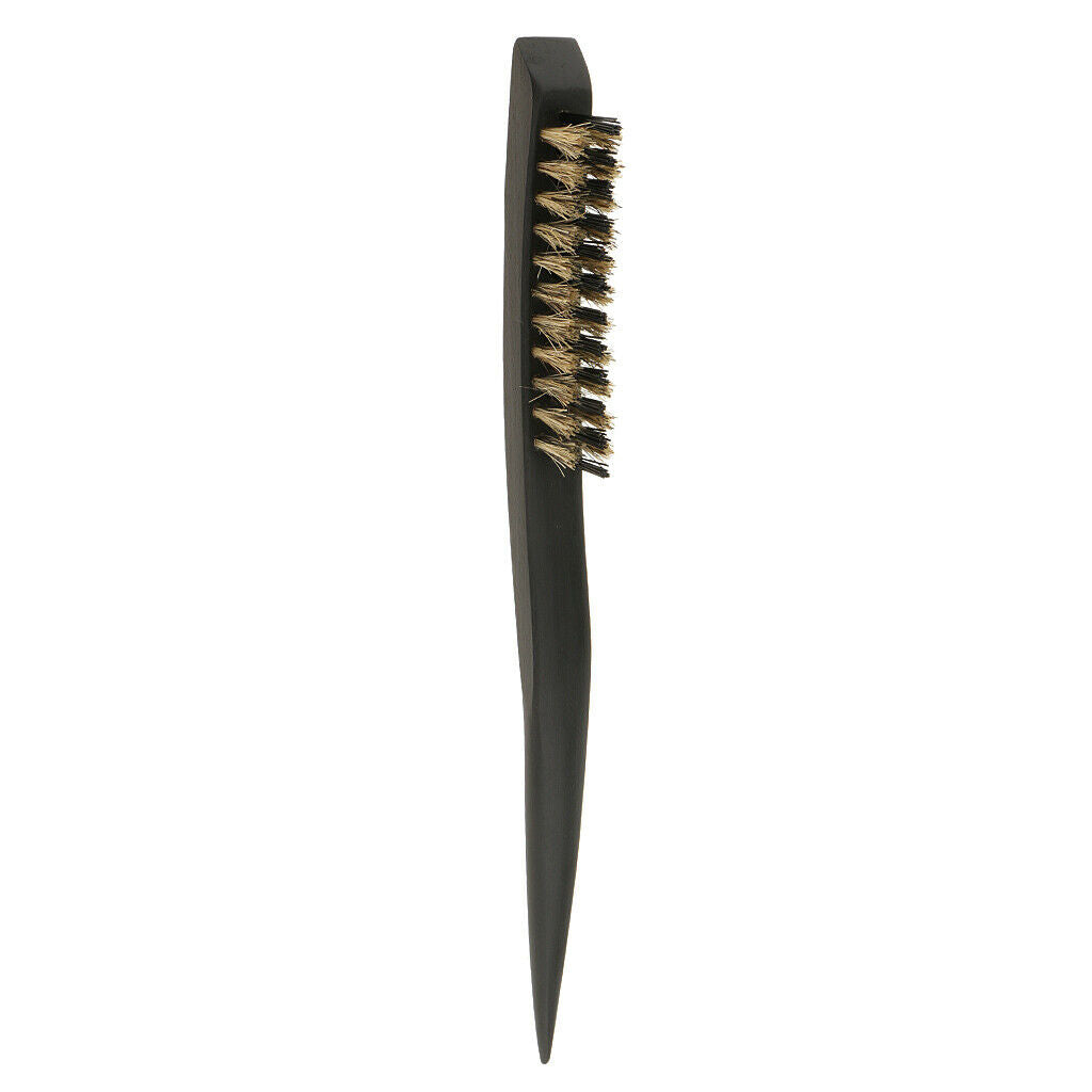 Nylon Bristle Hair Brush Natural Wood Handle Hairbrush Comb 25cm