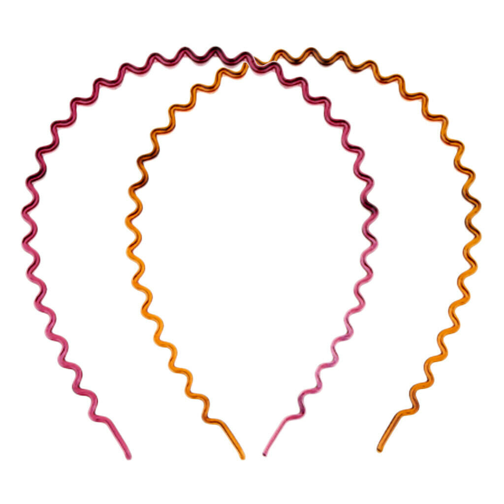 2pcs Girl Boy Wave Headband Gripper for Bath SPA Costume Accs brown+wine red