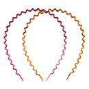2pcs Girl Boy Wave Headband Gripper for Bath SPA Costume Accs brown+wine red