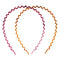 2pcs Girl Boy Wave Headband Gripper for Bath SPA Costume Accs brown+wine red