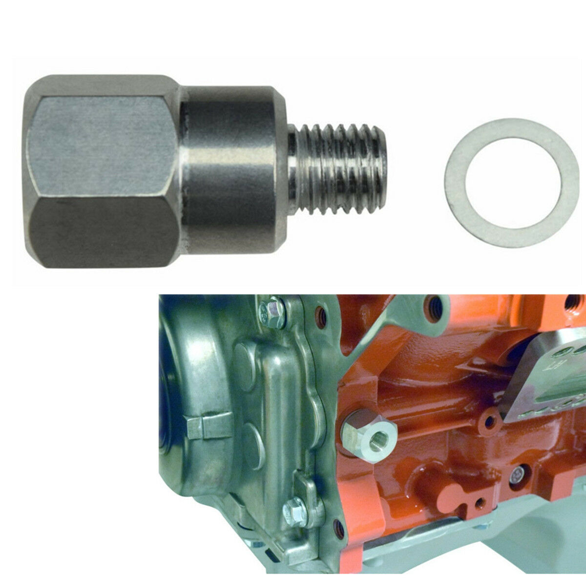 For LS Swap Gauge Sensor Adapter Coolant Temperature Sensor M12-1.5 to 3/8" NPT