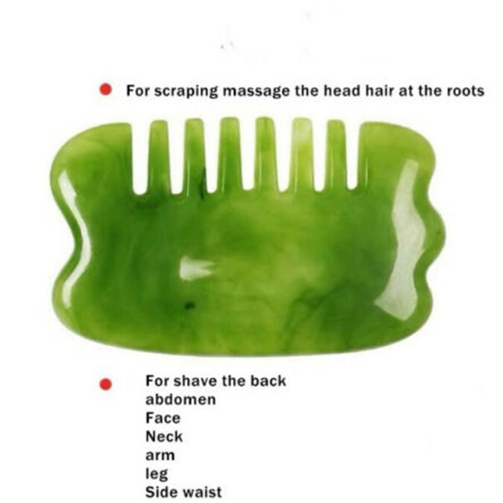 7 Pcs Set Gua Sha Natural Green Jade Quartz Stone Facial Body Massage Board Tool
