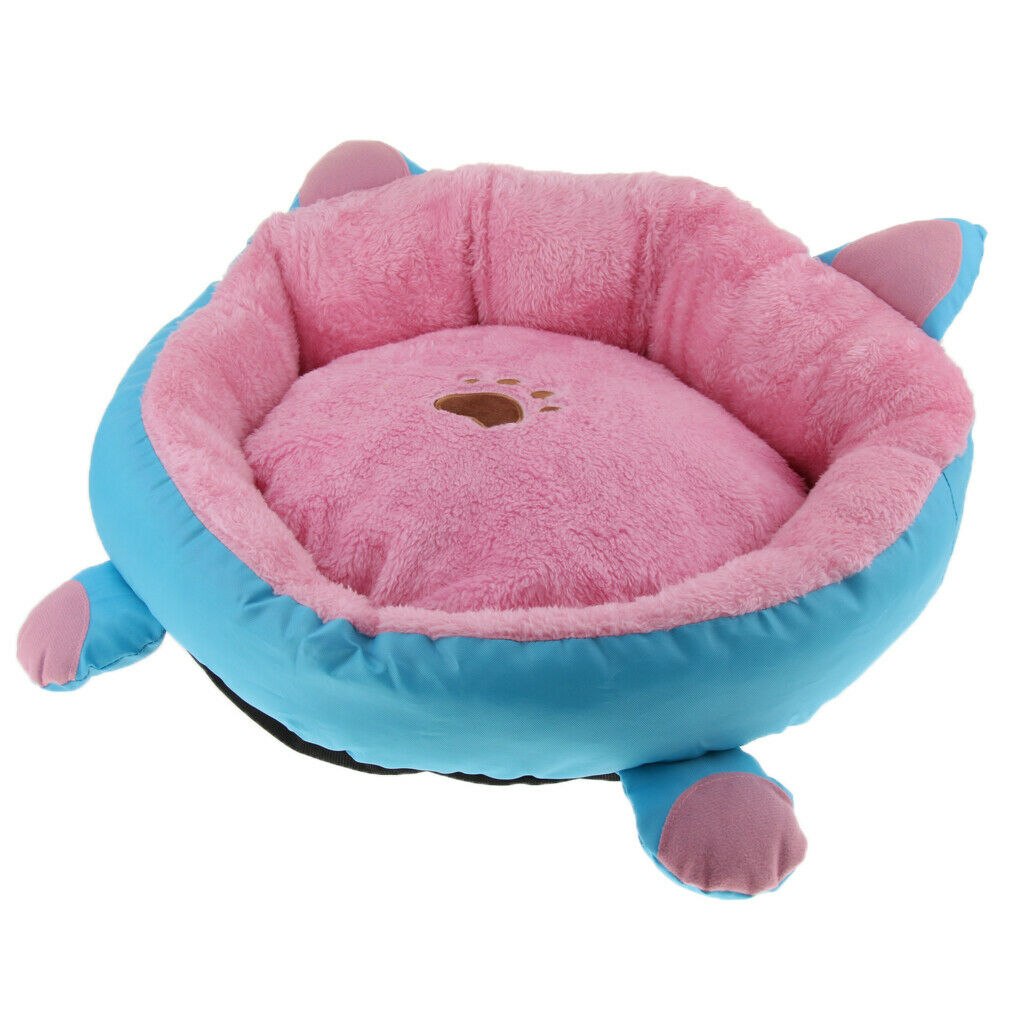 Pet Winter Warm Nest Cat Kitten Dog Kennel Bed Sofa Sleeping Bag Pad Pink