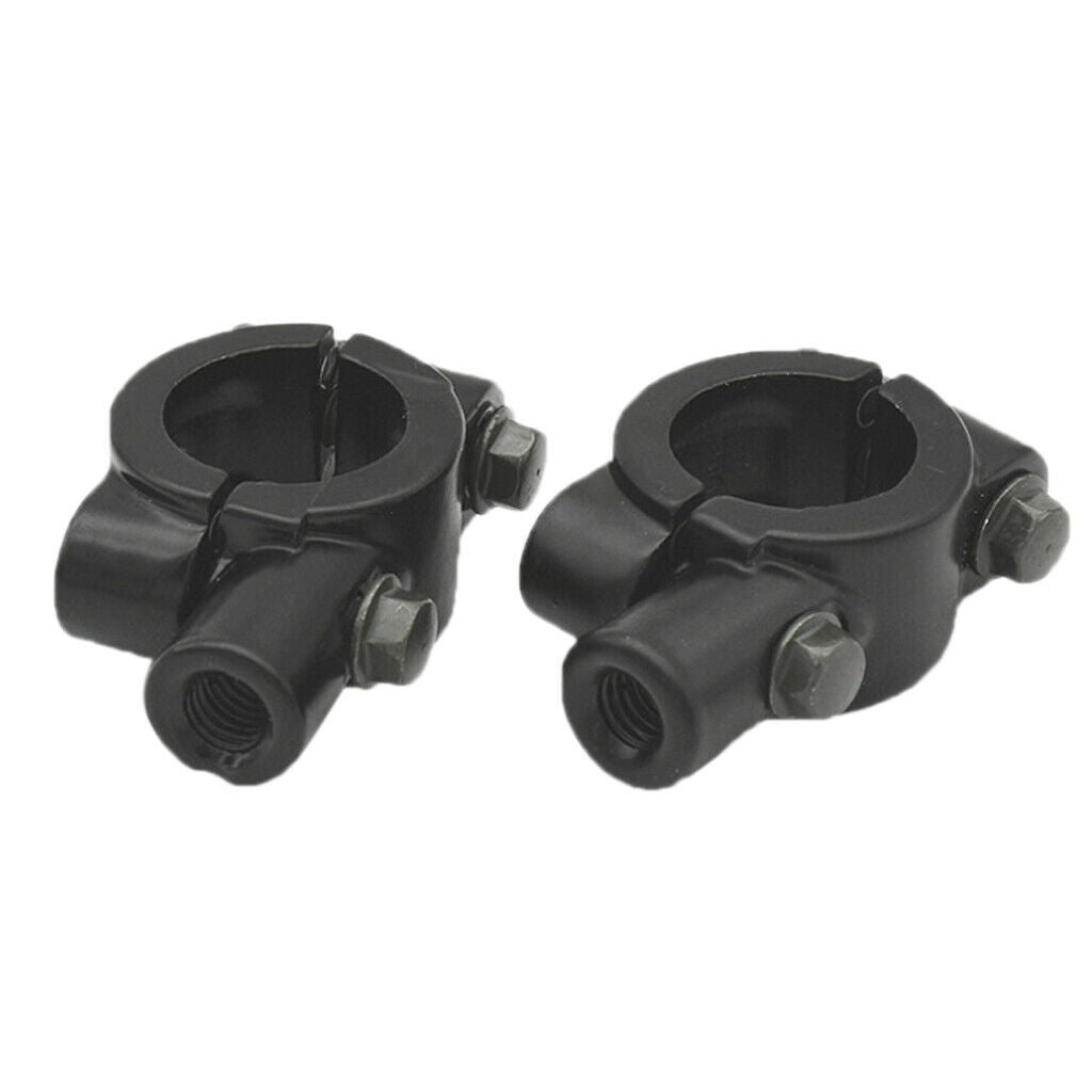 2 Pieces 22mm Handlebar Mirror Mounts 8mm Thread Holder Motorcycle