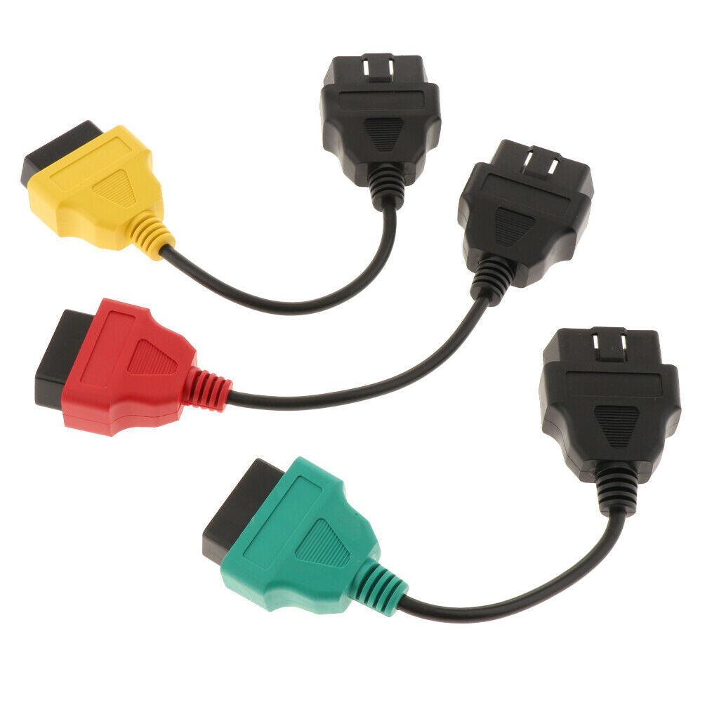 3PCS   23cm   ECU   Scan   16   Pin   OBD2   Adaptors   Cable   For   Fiat