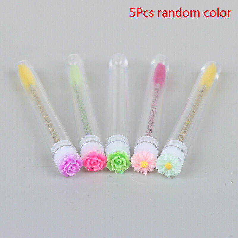5Pcs Eyebrow Brush Tube Eyelash Replaceable Dust Proof Brush Flower At Bo.l8