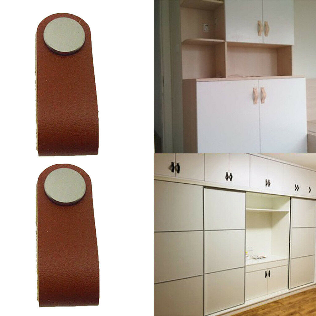 2 Pieces Handmade Luggage Handle Cabinet Furniture Door Pull Knob Multi-size