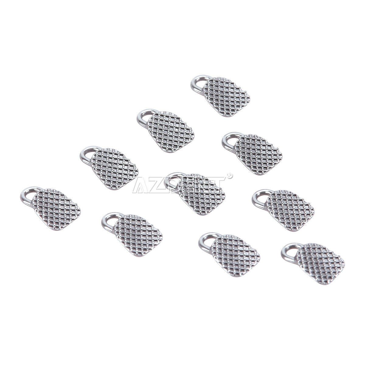 50X Dental OrthoConsumables Rectangular Bondable Traction Hook Lingual Button