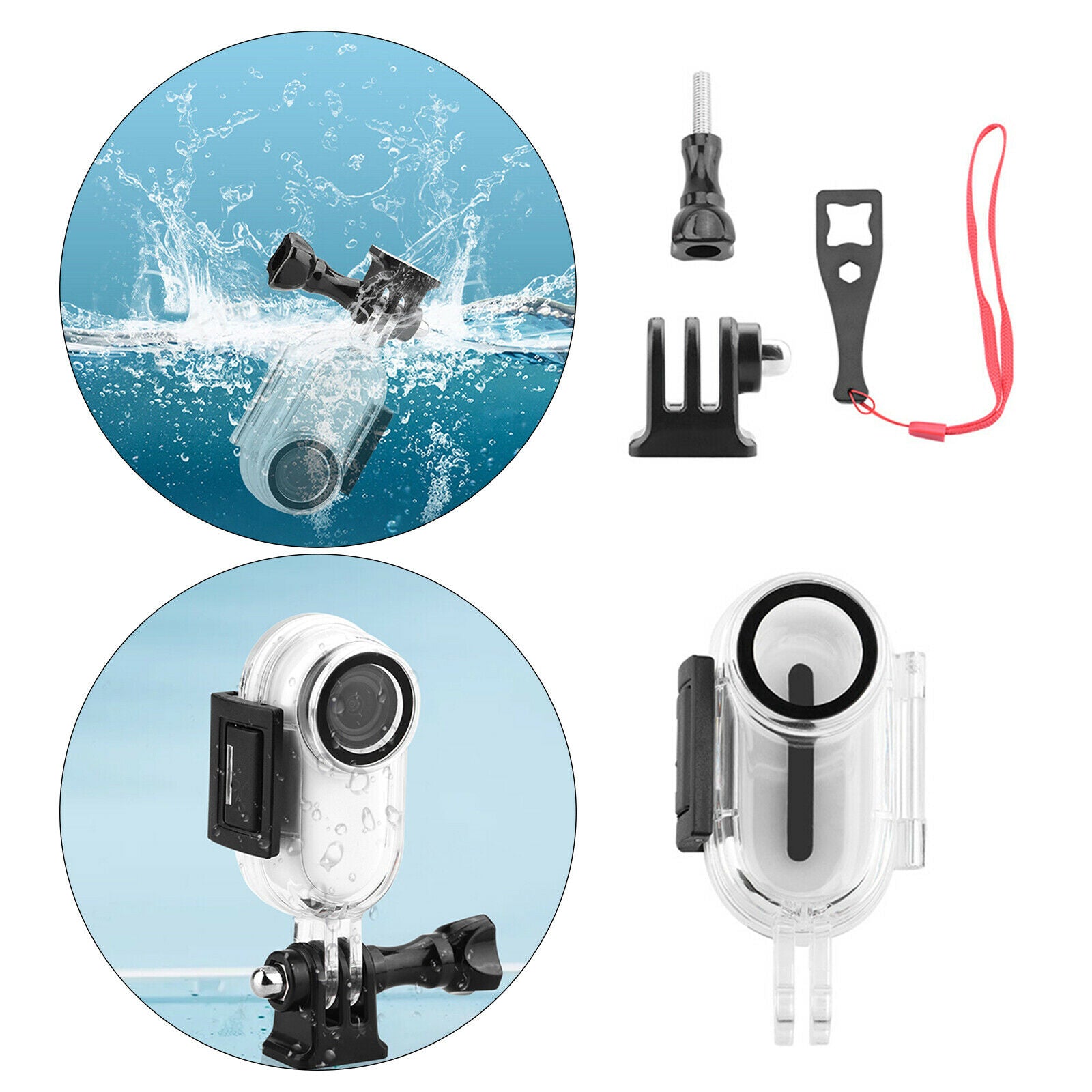 Dive Case for Insta360 GO2 Action Camera Underwater Diving Shell Accessories