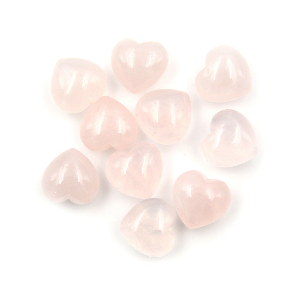 1Pc Natural Quartz Heart Shaped Pink Crystal Love Healing Gemstones Collec.l8