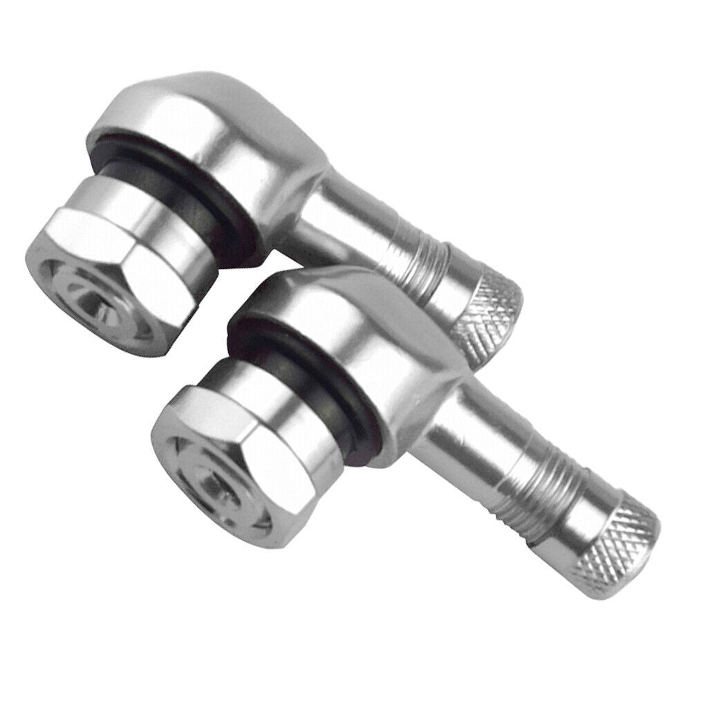 4Pcs CNC Aluminum Motorcycle Gas Nozzle Degree Angle Valve Adaptor Tyre Golden &
