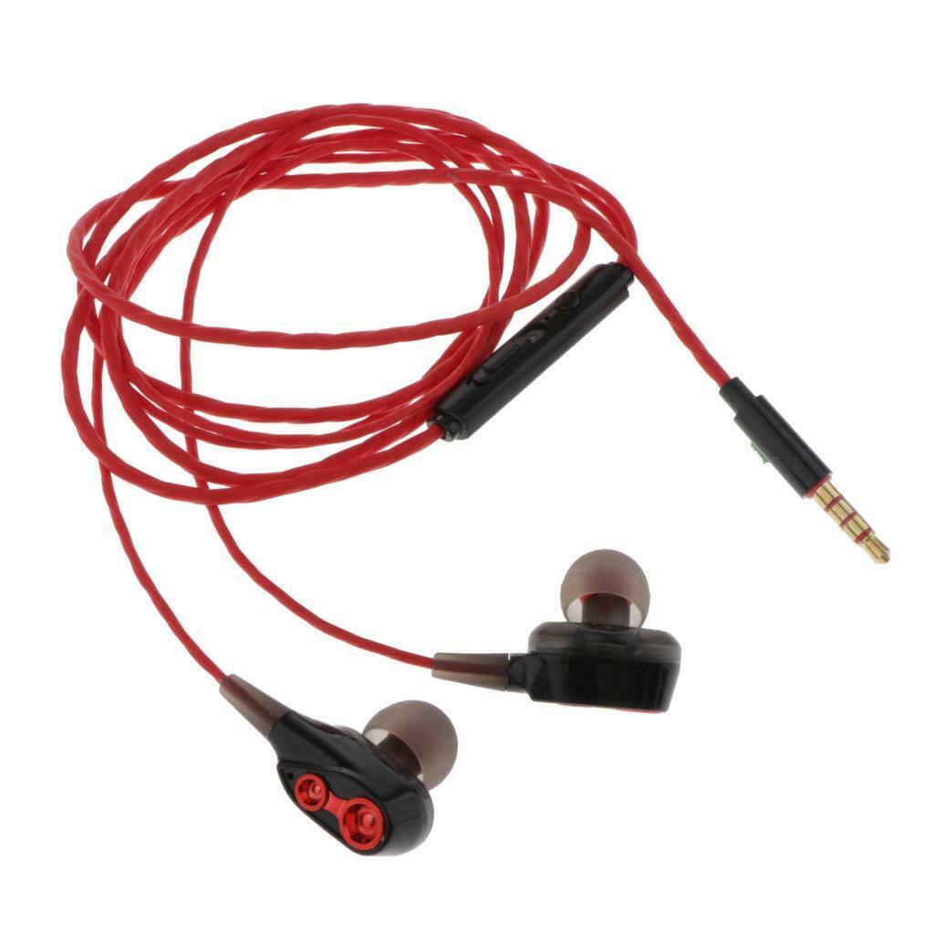 Dual Coil Wired Sports In-Ear Earphones Hands-Free Call Noise-isolating
