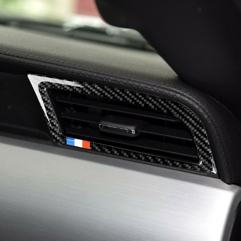 Carbon Fiber Auto Side Air Outlet Vent Covers Trim for Ford Mustang 2015-17