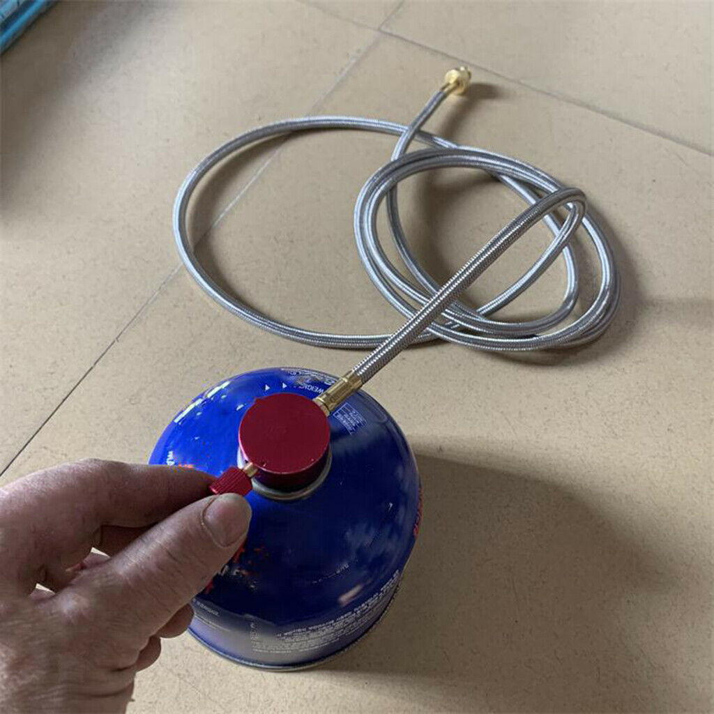 Gas Stove Adjustable Adapter Hose Flat Tank Furnace Connector Backpacking