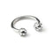 2Pcs Crystal Stainless Steel  Bar Lip Nose Ring Stud Body Piercing