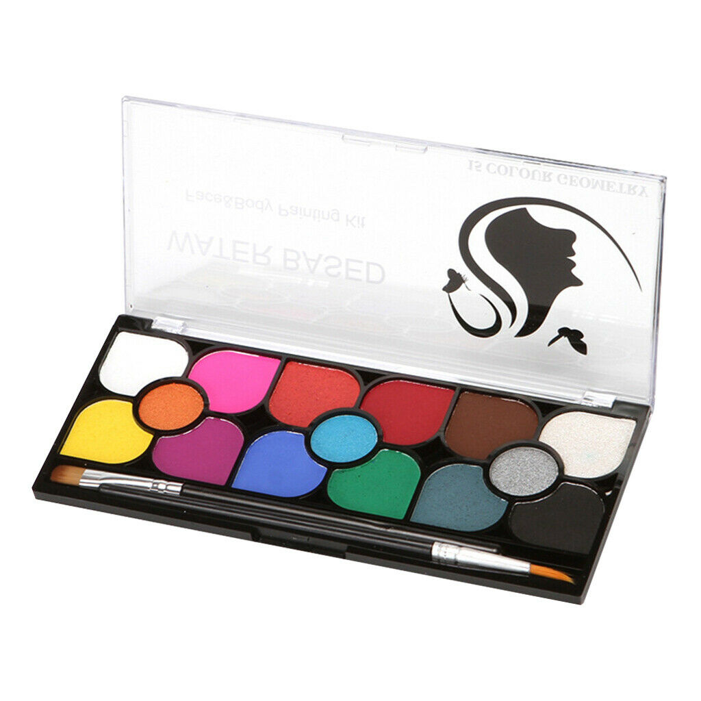Premium Face Paint Set 15 Colors Painting Kit for Kids & Adults – Body Makeup