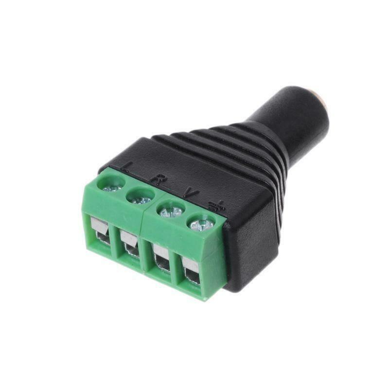3pcs 3.5mm 1/8" Stereo Plug TRRS Female To 4 Screw AV Terminal Block Connector