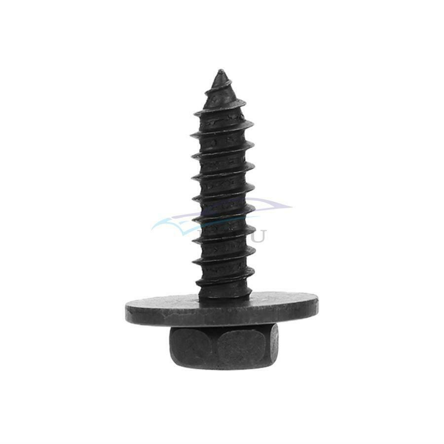 100PCS Car Body Mudguard Hexagon Head Screw Fixing Clip Kit For BMW Series
