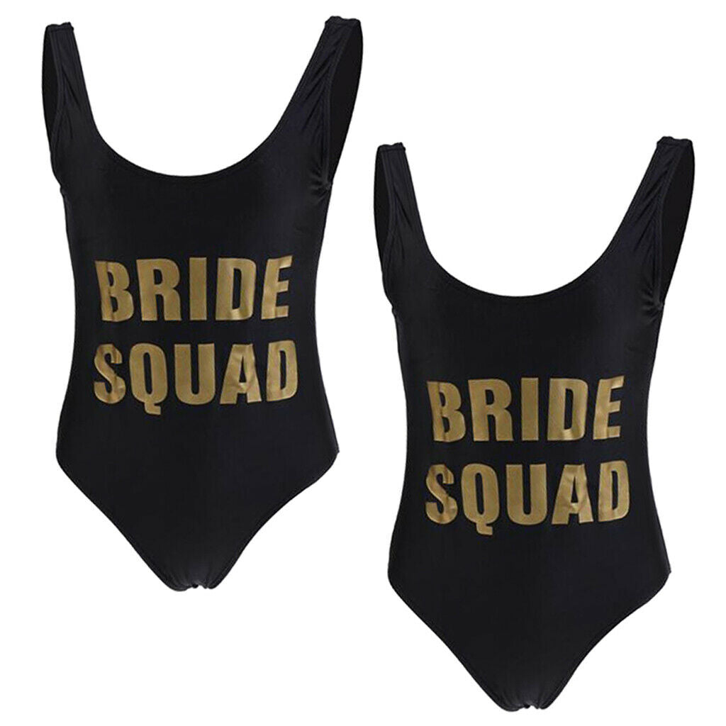 Two Pieces Womens Holiday Monokinis Letter Print Swimsuit Beachwear